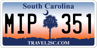 SC license plate MIP351