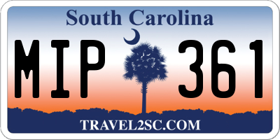 SC license plate MIP361