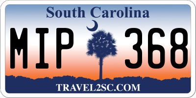 SC license plate MIP368