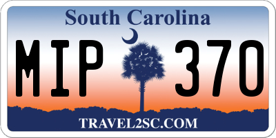 SC license plate MIP370