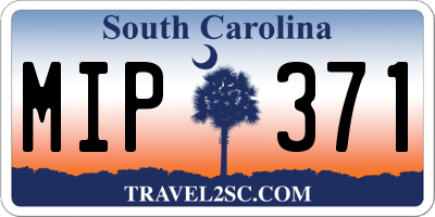 SC license plate MIP371