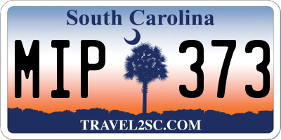 SC license plate MIP373