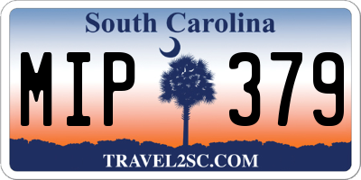 SC license plate MIP379