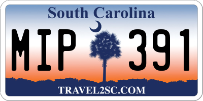 SC license plate MIP391