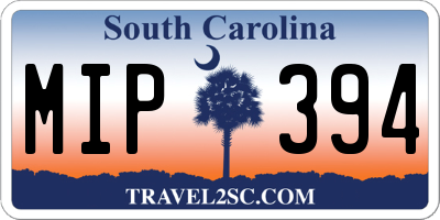 SC license plate MIP394