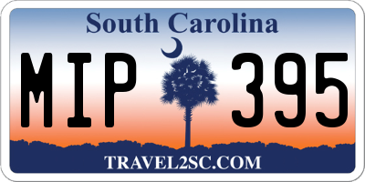 SC license plate MIP395
