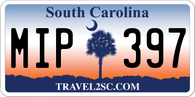 SC license plate MIP397