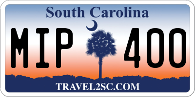 SC license plate MIP400