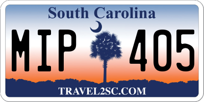 SC license plate MIP405