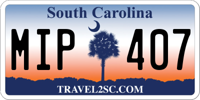SC license plate MIP407