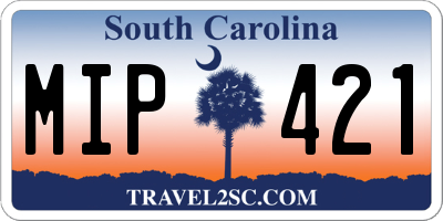 SC license plate MIP421