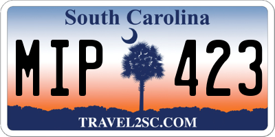 SC license plate MIP423