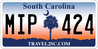 SC license plate MIP424