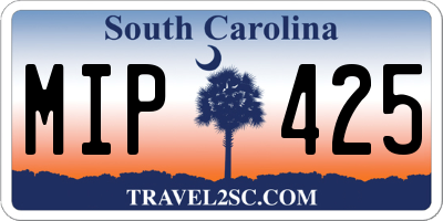 SC license plate MIP425
