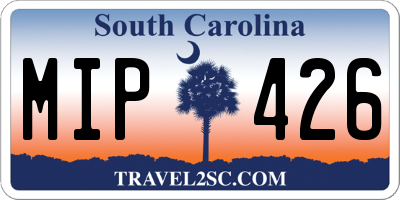 SC license plate MIP426