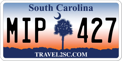 SC license plate MIP427