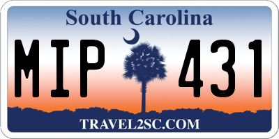 SC license plate MIP431