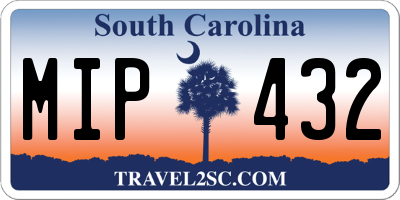 SC license plate MIP432