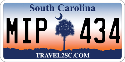 SC license plate MIP434