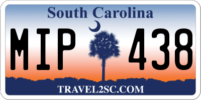 SC license plate MIP438