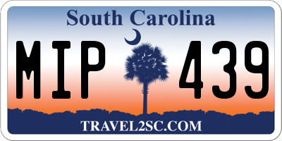 SC license plate MIP439