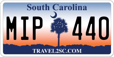 SC license plate MIP440