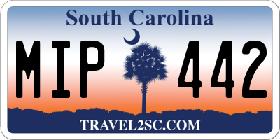 SC license plate MIP442