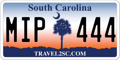 SC license plate MIP444