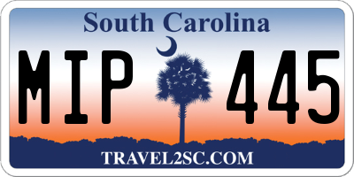 SC license plate MIP445