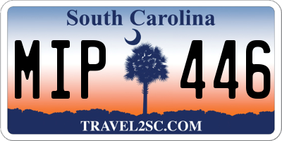 SC license plate MIP446