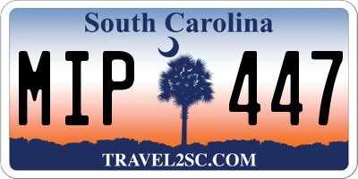 SC license plate MIP447