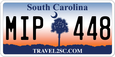 SC license plate MIP448