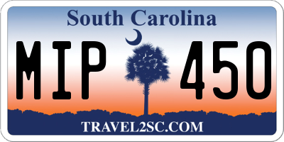 SC license plate MIP450