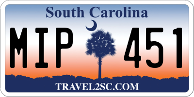 SC license plate MIP451