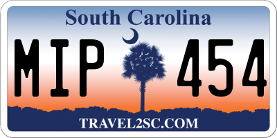 SC license plate MIP454