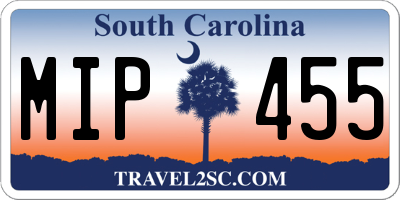 SC license plate MIP455
