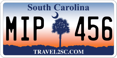 SC license plate MIP456