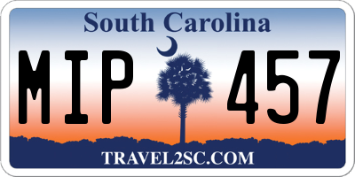 SC license plate MIP457