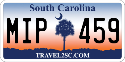 SC license plate MIP459