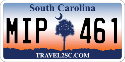 SC license plate MIP461