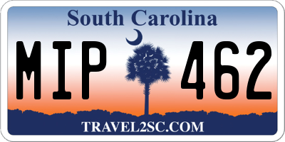 SC license plate MIP462