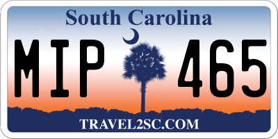 SC license plate MIP465