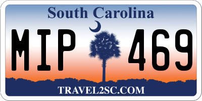 SC license plate MIP469