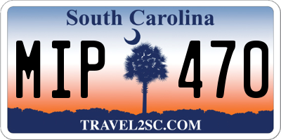 SC license plate MIP470
