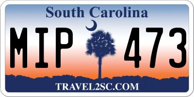 SC license plate MIP473