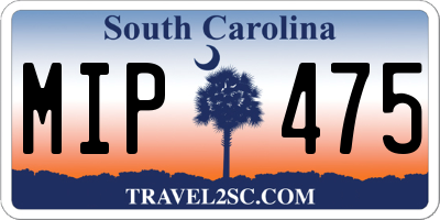 SC license plate MIP475