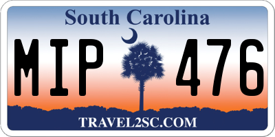 SC license plate MIP476