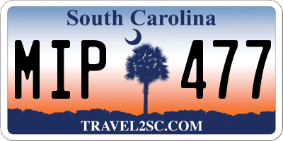 SC license plate MIP477