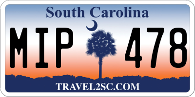 SC license plate MIP478