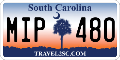 SC license plate MIP480